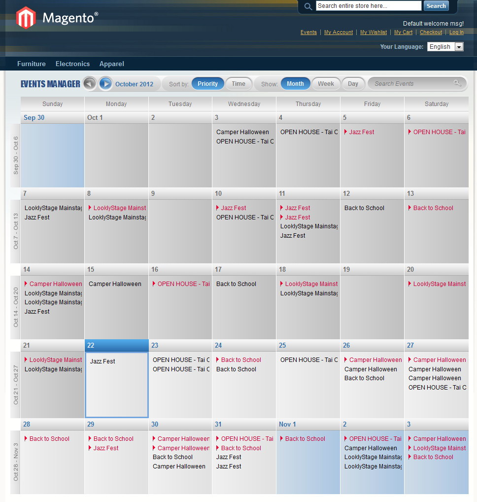 Magento Events Manager Magento Calendar Extension ITORIS